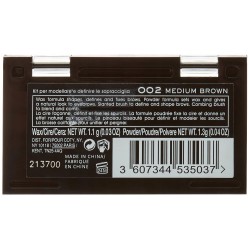 Rimmel Brow This Way Paleta do brwi Wosk i Cień 002 - Średni Brąz