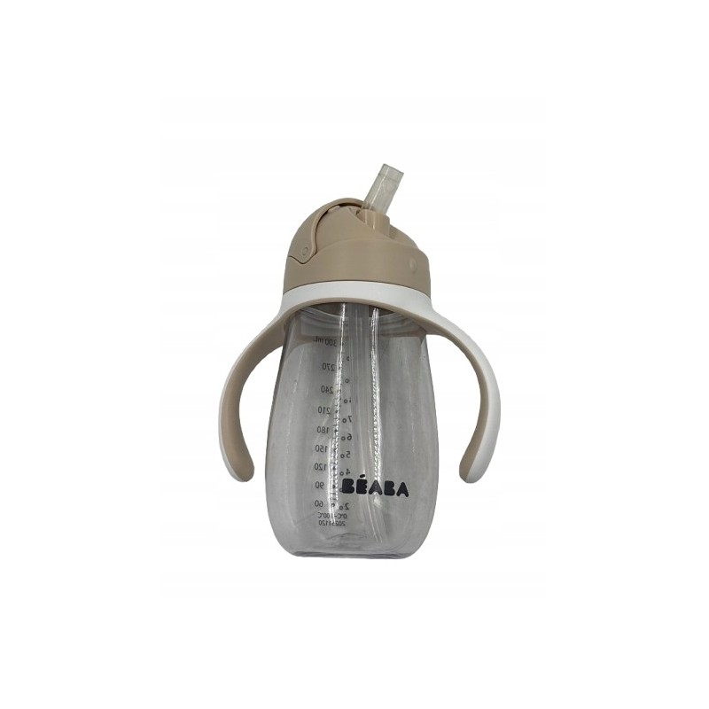 Outlet BÉABA butelka kubek 2w1 dziecięcy 300 ml beżowa bidon treningowy