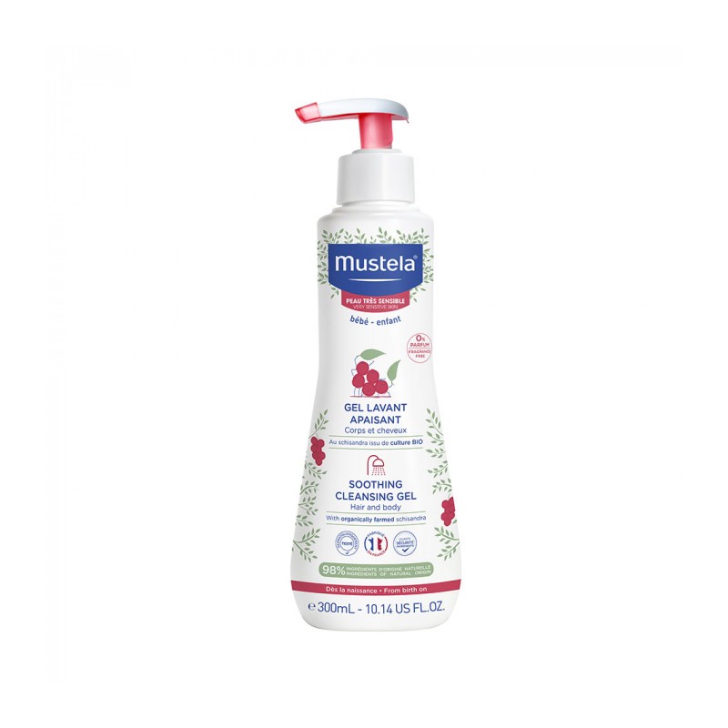 Mustela łagodzący żel do mycia ciała od urodzenia 300 ml