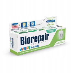 Biorepair Junior 6-12 Pasta do zębów bez fluoru 75ml z witaminą E