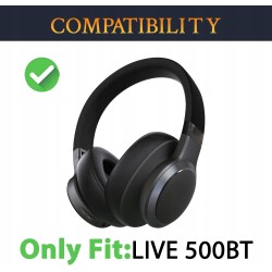 Outlet SOULWIT nauszniki do JBL Live 500BT skóra proteinowa czarne 2 szt.
