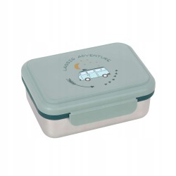 LÄSSIG Adventure lunch box śniadaniówka stal nierdzewna zielona 17x13 cm