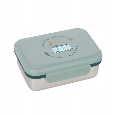 LÄSSIG Adventure lunch box śniadaniówka stal nierdzewna zielona 17x13 cm