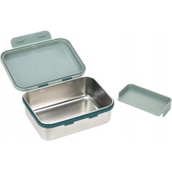 LÄSSIG Adventure lunch box śniadaniówka stal nierdzewna zielona 17x13 cm