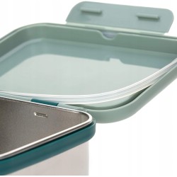 LÄSSIG Adventure lunch box śniadaniówka stal nierdzewna zielona 17x13 cm