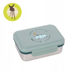 LÄSSIG Adventure lunch box śniadaniówka stal nierdzewna zielona 17x13 cm