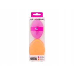 Real Techniques Miracle 2-in-1 Powder Puff dry dwustronny + Travel Case