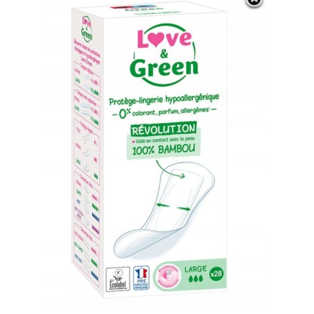 Love & Green Love & Green Hipoalergiczne wkladki do majtek 28 szt