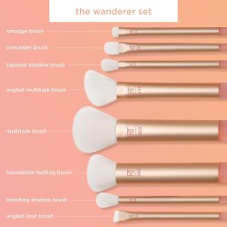 Zestaw Pędzli do makijażu Kosmetyczka The Wanderer Real Techniques 8szt