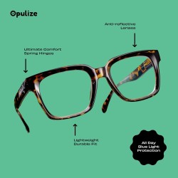 Okulary OPULIZE ERA do komputera UV400 antyrefleksyjne +1,00 czarne