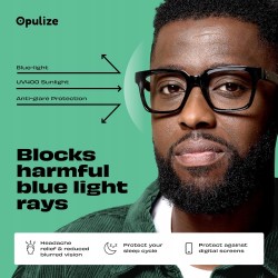 Okulary OPULIZE ERA do komputera UV400 antyrefleksyjne +1,00 czarne