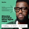 Okulary OPULIZE ERA do komputera UV400 antyrefleksyjne +1,00 czarne
