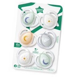 Smoczek Tommee Tippee ortodontyczny symetryczny silikon 0+ 3szt