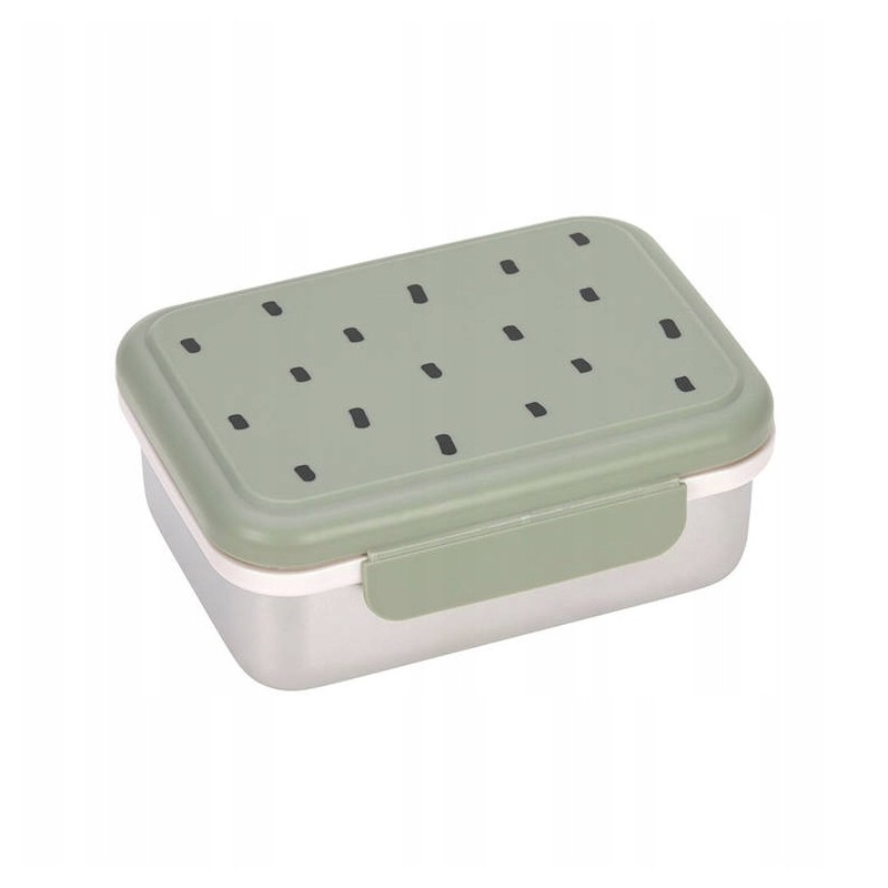 Pudełko śniadaniowe Lassig Lunchbox ze stali nierdzewnej oliwkowy