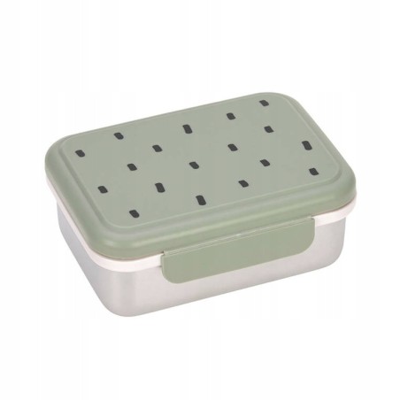 Pudełko śniadaniowe Lassig Lunchbox ze stali nierdzewnej oliwkowy