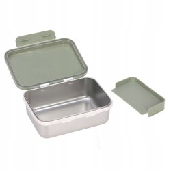 Pudełko śniadaniowe Lassig Lunchbox ze stali nierdzewnej oliwkowy
