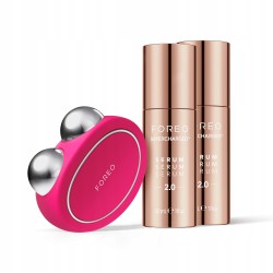 Masażer FOREO Bear tonizujący różowy z mikroprądami + 2x serum 30 ml