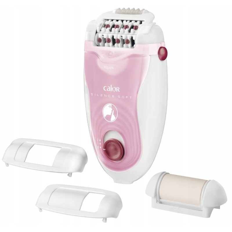 Outlet Depilator Calor Silence Soft EP5620CO 48W + 3 nasadki biały-różowy