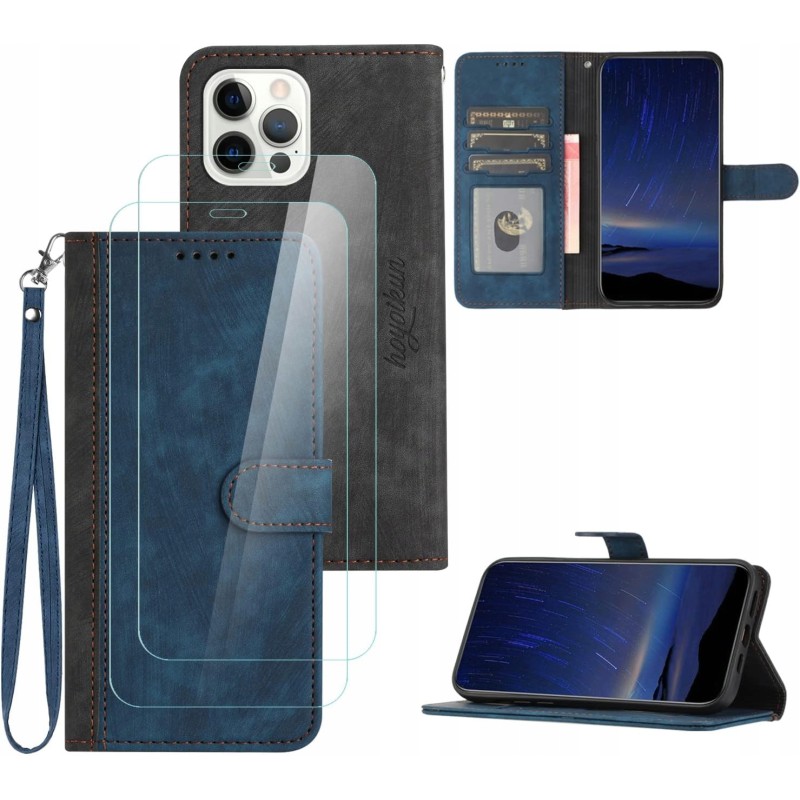 Hoyoikun wysokiej jakości skóra PU Etui z klapka do Iphone 12 PRO MAX Hoyoikun wysokiej jakości skóra PU Etui z klapka do Iphone 12 PRO MAX