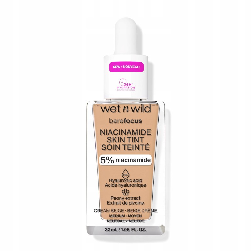 WET N WILD BAREFOCUS NIACINAMIDE SKIN TINT PODKŁAD NATURAL LIGHT 32ML