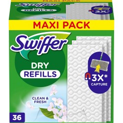 Swiffer DRY suche wkłady do mopa, zapas, CLEAN & FRESH zapachowe 36 szt