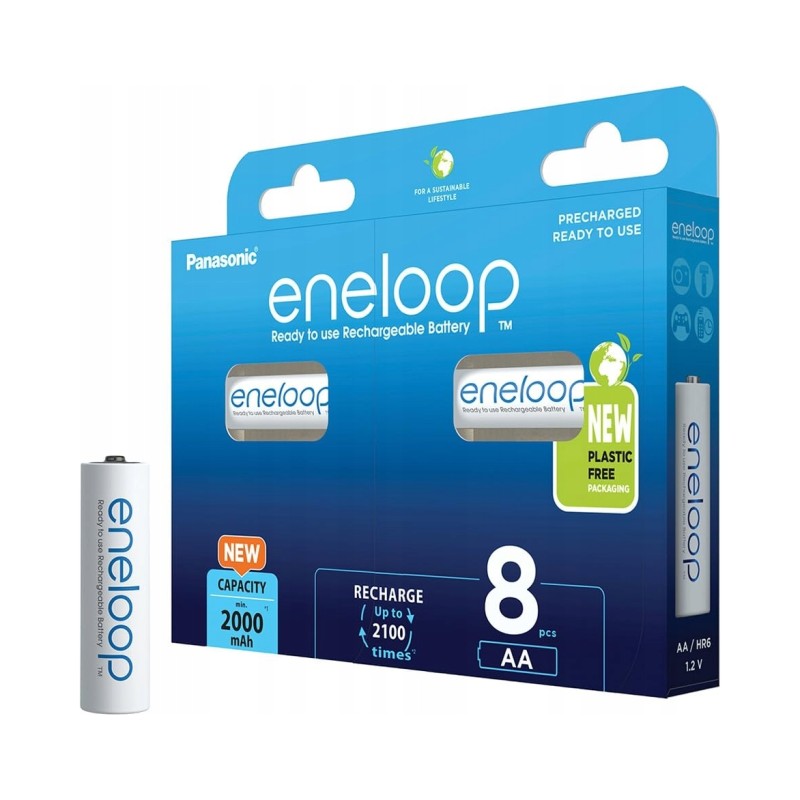 Outlet Akumulatorki Panasonic eneloop AA R6 2000 mAh 8 szt.