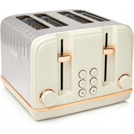 Outlet Haden Salcombe Toster 4 kromki 1900/2300 W wtyczka UK kremowy OPIS