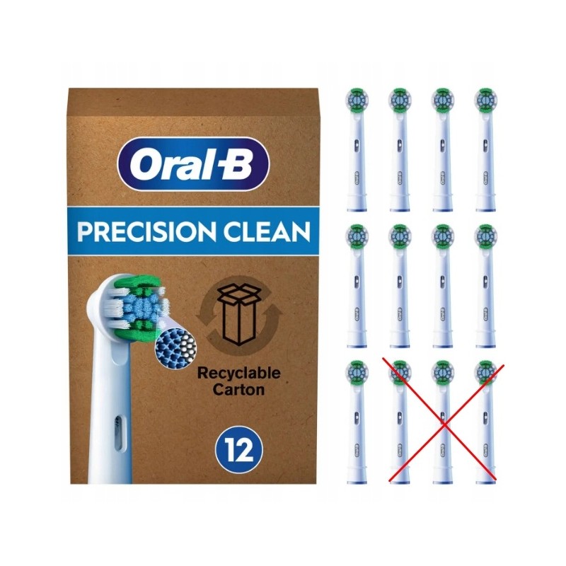 Oral-B Pro Precision Clean końcówki wymienne oryginalne 9 szt wytrzymałe