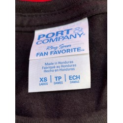 Outlet T-shirt damski Port & Company motyw muzyczny w języku niemieckim XS