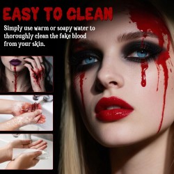 Zestaw do makijażu Halloween sztuczna krew 50ml i krople 50g + 50g plasma