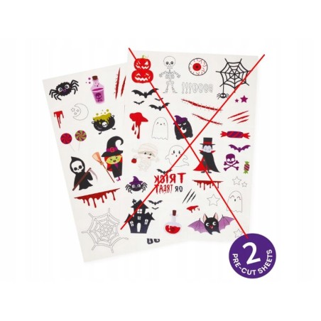 Outlet LEGAMI Tatuaże Halloween dla dzieci 25 szt. świecące, wodoodporne 3+