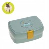 Pudełko śniadaniowe Lassig Lunchbox z wkładką Adventure Bus niebiesko żółty
