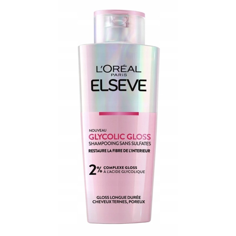 Bezsiarczanowy szampon ELSEVE GLYCOLIC GLOSS 2% 200ml