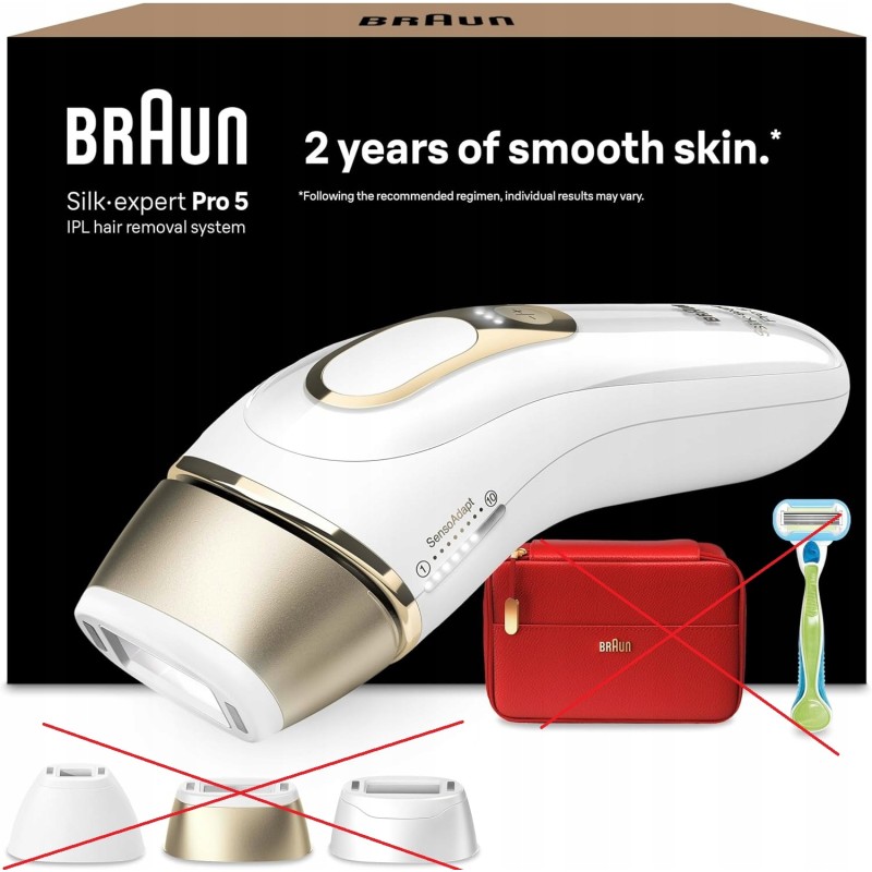 Outlet Depilator Braun PL5262 Silk expert Pro 5 PULSED LIGHT biały/złoty