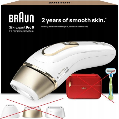 Outlet Depilator Braun PL5262 Silk expert Pro 5 PULSED LIGHT biały/złoty