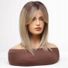 Outlet HAIRCUBE Peruka ciemny blond syntetyczna średniej długości z grzywką