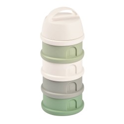 BEABA pojemniki na mleko w proszku 4 komory Cotton White Sage Green 440 ml