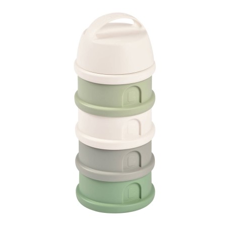 BEABA pojemniki na mleko w proszku 4 komory Cotton White Sage Green 440 ml