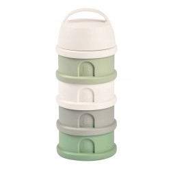 BEABA pojemniki na mleko w proszku 4 komory Cotton White Sage Green 440 ml
