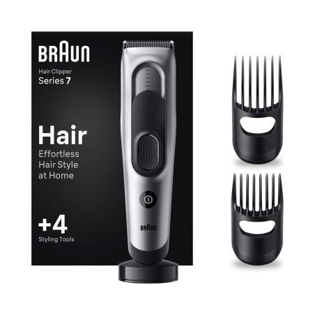 Outlet Trymer do włosów Braun HC7390 akumulatorowy 17 ustawień srebrny OPIS