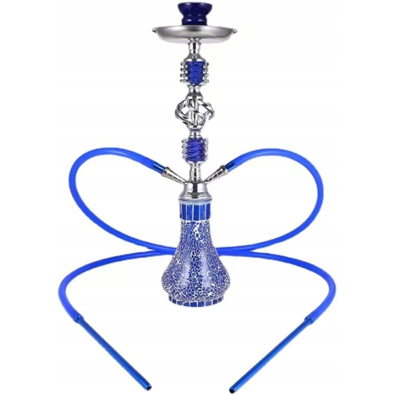 Outlet Fajka wodna Shisha RMAN 55cm z 2 wężami szklany cybuch niebieska