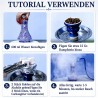 Outlet Fajka wodna Shisha RMAN 55cm z 2 wężami szklany cybuch niebieska