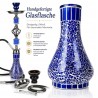 Outlet Fajka wodna Shisha RMAN 55cm z 2 wężami szklany cybuch niebieska