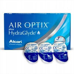 Soczewki kontaktowe Air Optix Plus HydraGlyde, 3 szt. Moc -4.00
