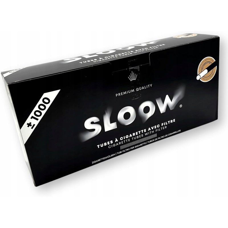 Outlet SLOOW Gilzy papierosowe z filtrem do nabijarki SLOOW 1000 szt
