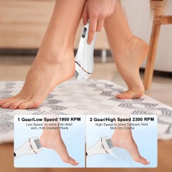 Outlet Elektryczny usuwacz zrogowaceń do stóp Pedicure 9 rolek Biały
