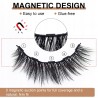 Rzęsy magnetyczne 3 pary z eyelinerem, wielorazowe 7-12 mm