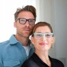 Opulize KOI Okulary do czytania +1.00 Szare, lekkie, unisex
