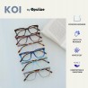 Opulize KOI Okulary do czytania +1.00 Szare, lekkie, unisex