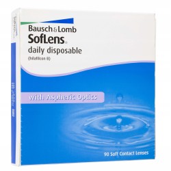 Soczewki jednodniowe SofLens Daily Disposable Bausch + Lomb 90 sztuk -2.50